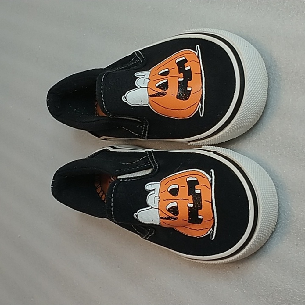 Kids Halloween Pumpkin Slip-On Shoes Snoopy Size 6